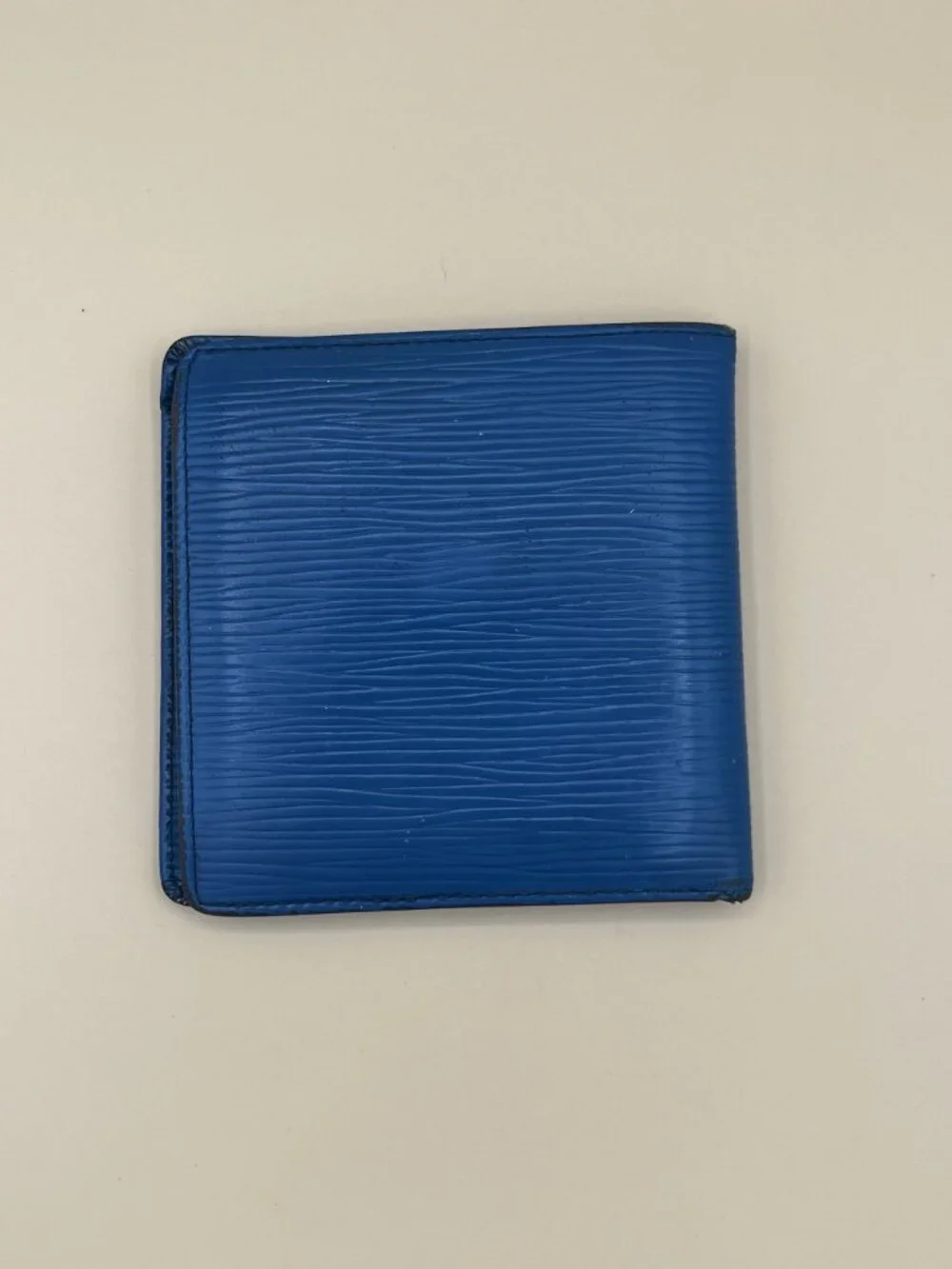 Louis Vuitton Blue Epi Leather Bifold Wallet With Coin Pocket